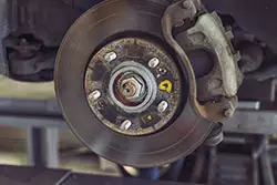 Brake and disc of a car Brake and disc of a car