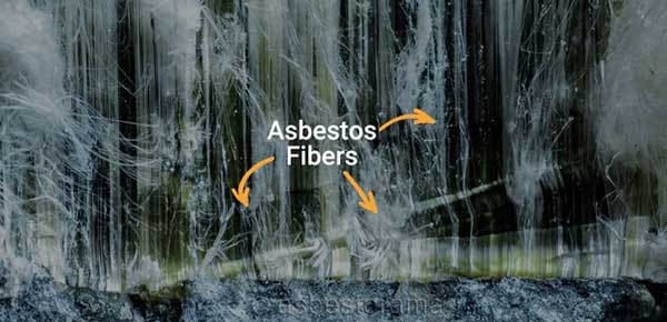 Canadian chrysotile asbestos close-up