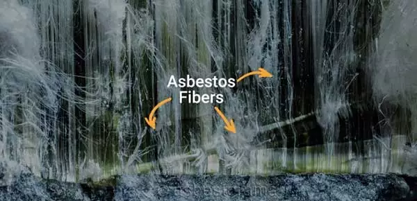 Canadian chrysotile asbestos close-up