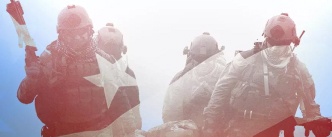 Four U.S. military soldiers representing the effect asbestos has on military veterans