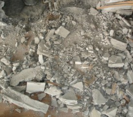 Demolition debris