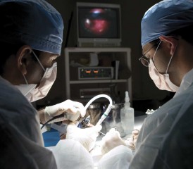 Surgeons operating on a patient Surgeons operating on a patient