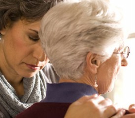 Woman Providing Comfort to Caregiver Woman Providing Comfort to Caregiver