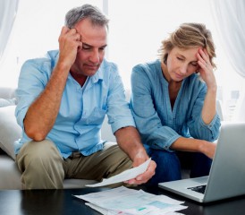 Older couple coping with stress Older couple coping with stress
