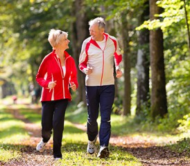 Couple Running for Exercise Couple Running for Exercise