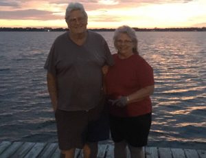 Don and Sharon on their dock Don and Sharon on their dock