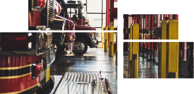 Firetrucks parked