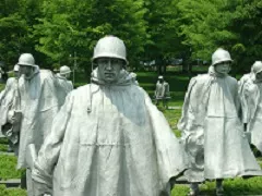 Statues from the Korean War Memorial