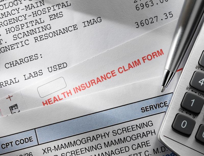 Medical bills and insurance forms Medical bills and insurance forms