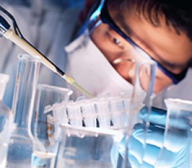 Researcher taking samples Researcher taking samples