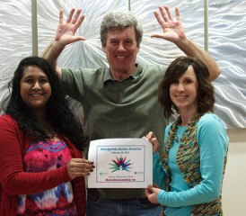 Staff members at The Mesothelioma Center promoting Rare Disease Day Staff members at The Mesothelioma Center promoting Rare Disease Day
