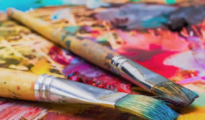 Painting to cope with stress