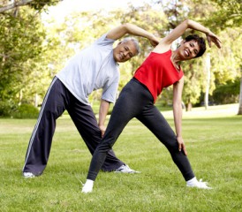 People Exercising in a Park People Exercising in a Park