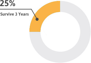Diagram showing average peritoneal mesothelioma life expectancy