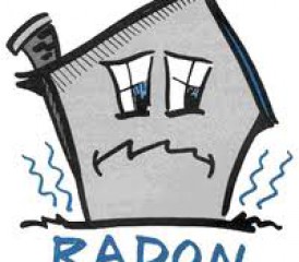 Illustration of house with radon Illustration of house with radon