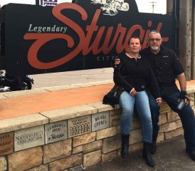 Rolando and his wife at Sturgis Rolando and his wife at Sturgis