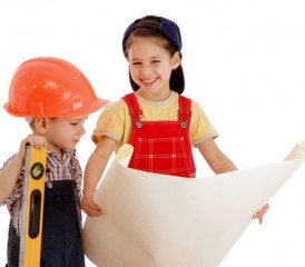 Children building Children building