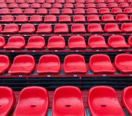 Red stadium seats Red stadium seats