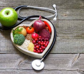Stethoscope heart with fruit Stethoscope heart with fruit