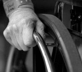 Old Person in a wheelchair Old Person in a wheelchair