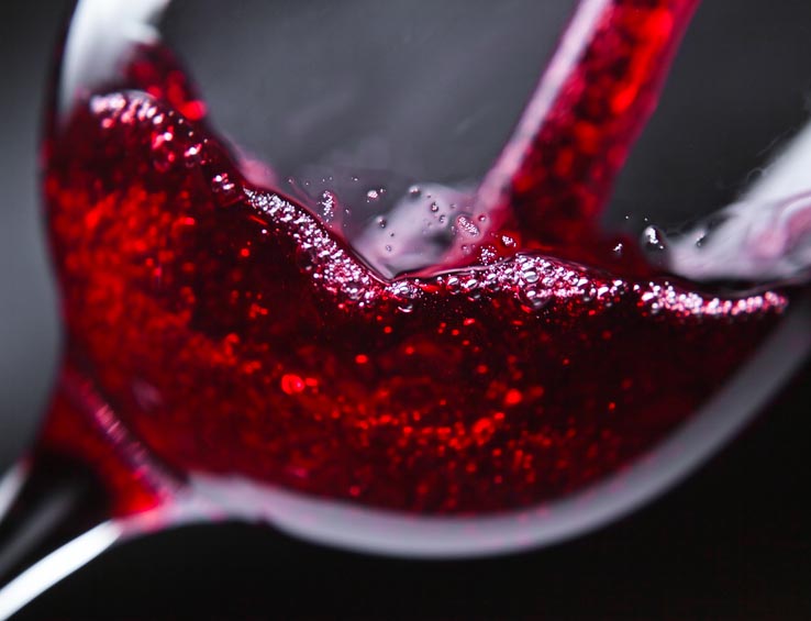 Red wine in glass Red wine in glass