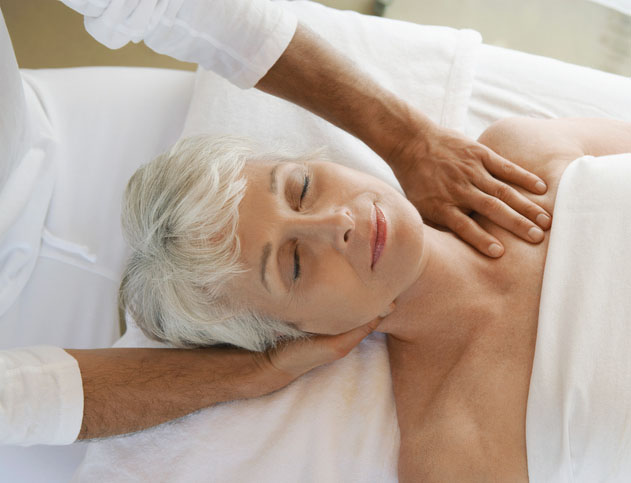 Woman Receiving a Massage Woman Receiving a Massage