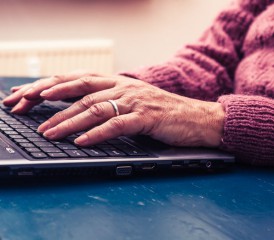 Woman Researching Online Woman Researching Online