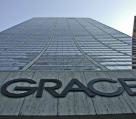 WR Grace sign at headquarters WR Grace sign at headquarters
