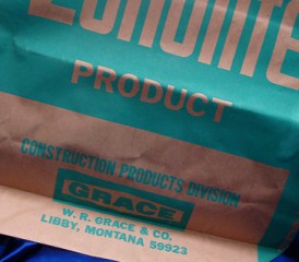 Zonolite asbestos wrapper Zonolite asbestos wrapper